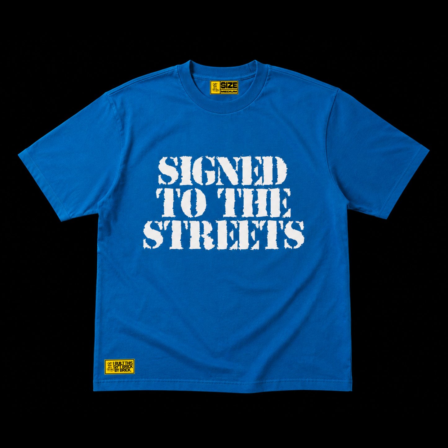 SIGNED TO THE STREETS TEE - BLUE/WHITE