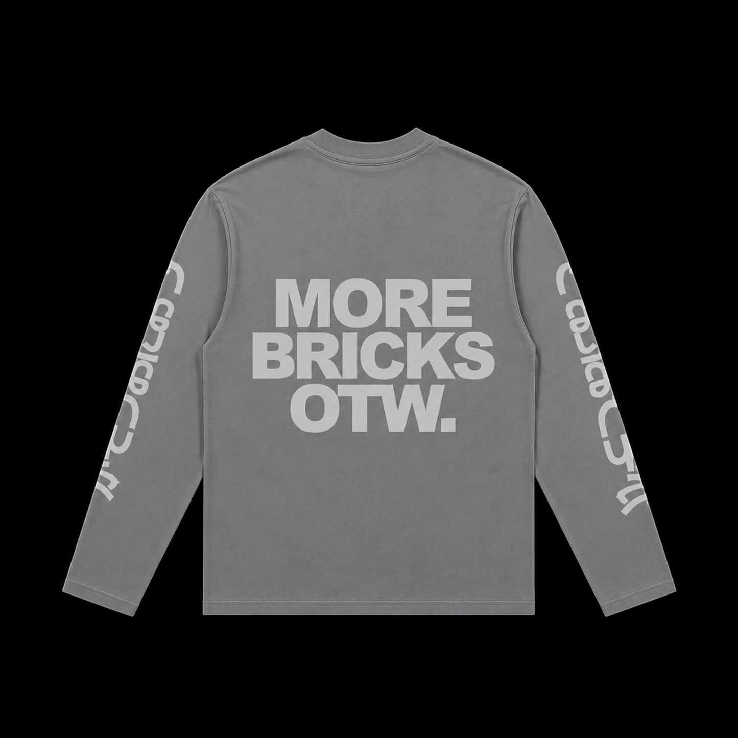 MORE BRICKS OTW LONGSLEEVE TEE - TRIPLE GREY