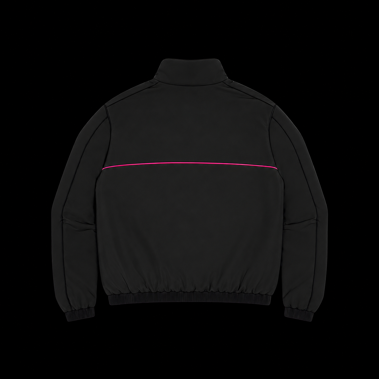 REFLECTIVE TRACK TOP - BLACK/HOT PINK