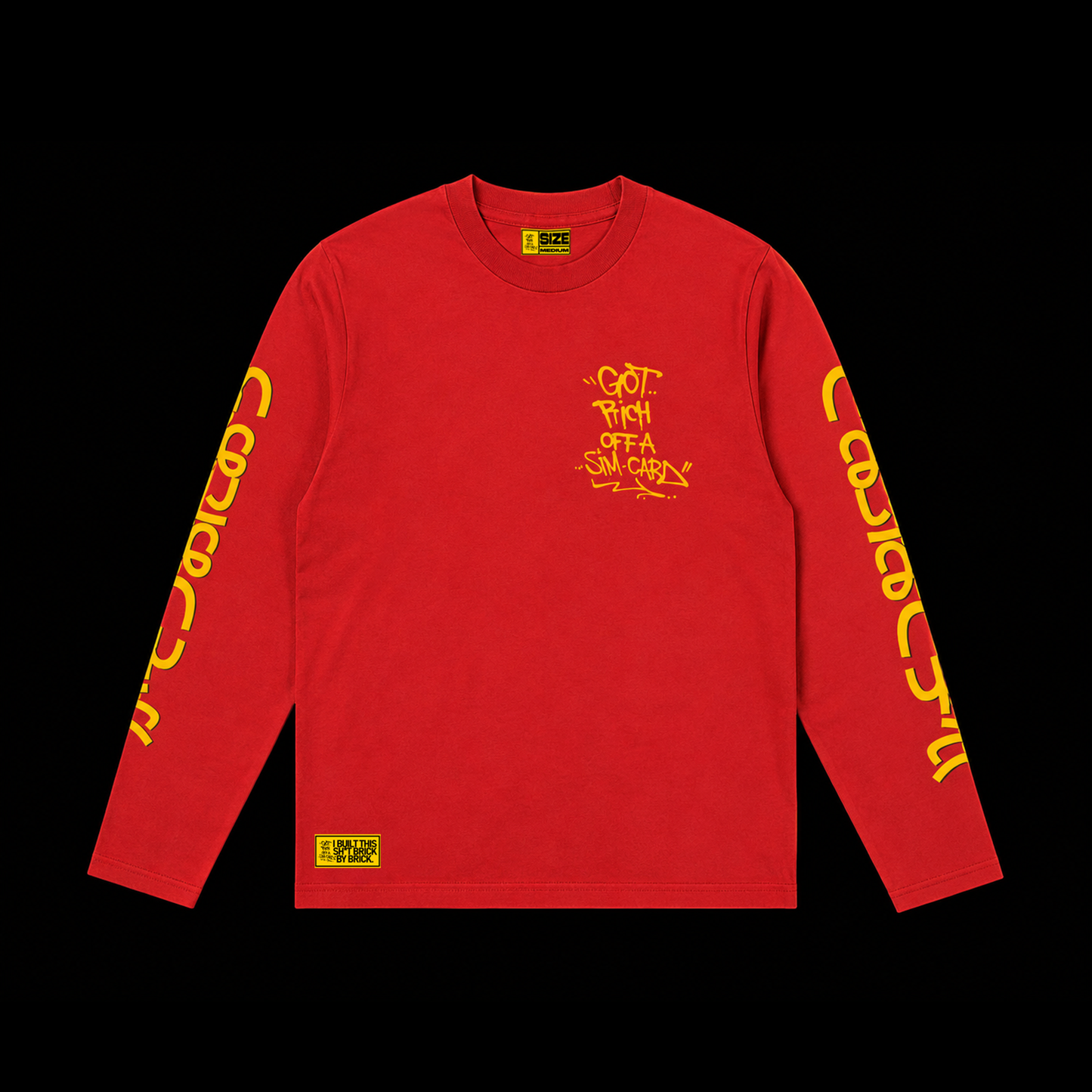MORE RACKS OTW LONGSLEEVE TEE - RED/YELLOW