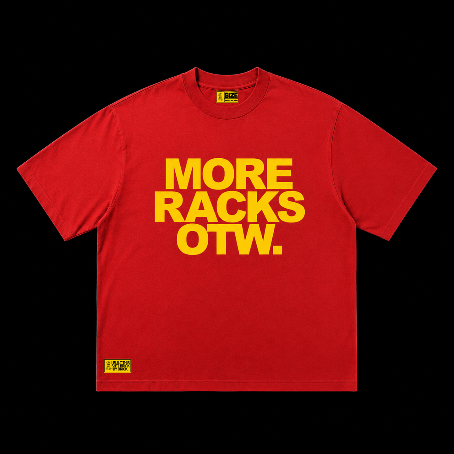 MORE RACKS OTW TEE - RED/YELLOW