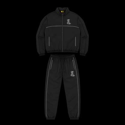 REFLECTIVE SHELL SUIT - BLACK/WHITE