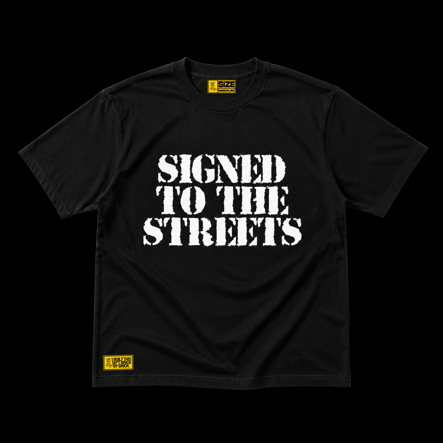 SIGNED TO THE STREETS TEE - BLACK/WHITE