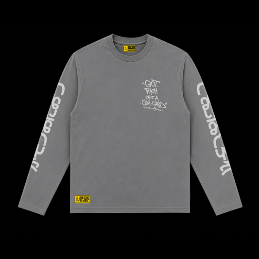 MORE BRICKS OTW LONGSLEEVE TEE - TRIPLE GREY