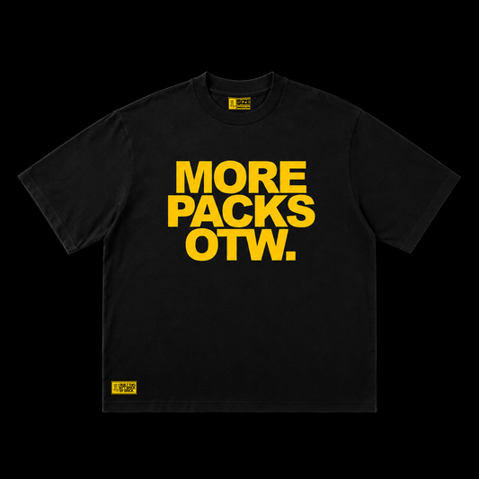 MORE PACKS OTW TEE - BLACK/YELLOW