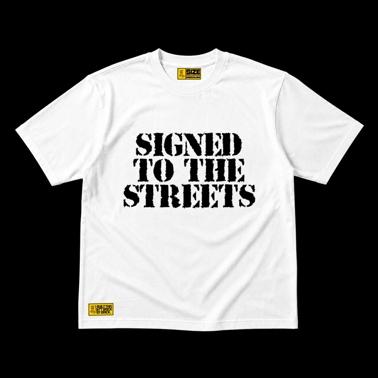 SIGNED TO THE STREETS TEE - WHITE/BLACK